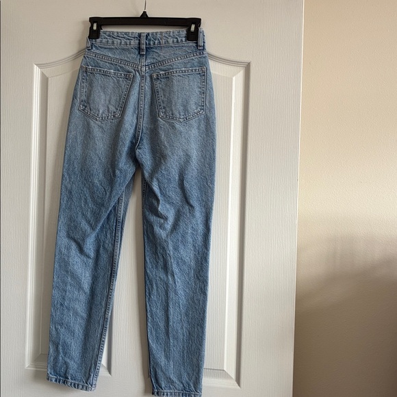 ZARA High Rise Distressed Jeans Size 0 - Picture 4 of 5